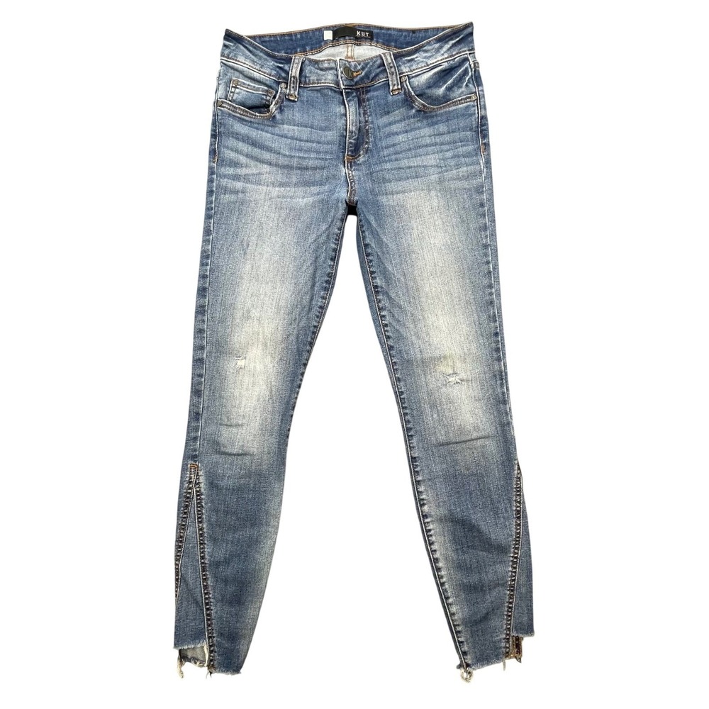 KUT from the Kloth Blue Connie Ankle Skinny Jeans Women 4